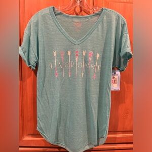 2 Blue 84 lacrosse v-neck t shirts